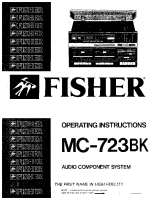 Fisher MC-723-BK - Owners Manual